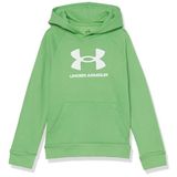 Under Armour UA Rival Fleece BL Hoodie Erkek Çocuk Sweatshirt, Neo Turquoise / / White, M