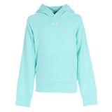 Under Armour UA Rival Fleece Hoodie Erkek Çocuk Sweatshirt, Neo Turquoise / / White, M