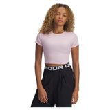 Under Armour UA Rival Rib Baby Tee Kadın T-shirt, Pembe, L