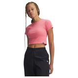 Under Armour UA Rival Rib Baby Tee Kadın T-shirt, Pembe, M