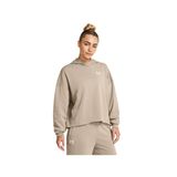 Under Armour UA Rival Terry OS Hoodie Kadın Kapüşonlu Sweatshirt, Timberwolf Taupe Beyaz, MD