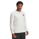 Under Armour UA RUN 96 LONGSLEEVE Erkek Sweatshirt, Beyaz, M