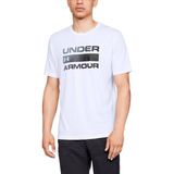 Under Armour Ua Team Issue Wordmark Erkek T-Shirt Beyaz Nefes Alabilir Kumaş ile Rahat Kesim
