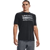 Under Armour UA TEAM ISSUE WORDMARK SS Erkek T-Shirt Black / / Rhino Gray MD