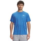 Under Armour UA Tech Textured SS Erkek T-Shirt Blue Atlantis / / White LG