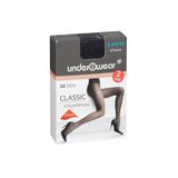 Underwear 20 den Siyah 44-46 Likralı Külotlu İnce Çorap