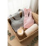 Underwear Bodyway 2'li Paket Pamuklu Pedli Sporcu Sütyeni & Bralet - Günlük Rahat Yüzücü Model Sporcu Atleti - 80 - 85 - Pembe - Gri