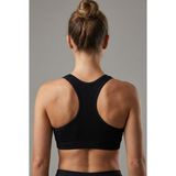 Underwear Bodyway 2'li Paket Pamuklu Pedli Sporcu Sütyeni & Bralet - Günlük Rahat Yüzücü Model Sporcu Atleti - 80 - 85 - Siyah - Ten