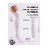 unes Yeni Nesil Esnek Futbol Tekmeliği M Beden - Şok Emici Petli Tekmelik Çorabı - Beyaz - 14 YAŞ VE ÜSTÜ İÇİN UYGUN.