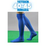 Unes Yetişkin Futbol Maç Çorabı,Saks Mavi 40-45