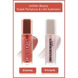 Unfilter Beauty Lipgloss 08 Chill Baby + Likit Aydınlatıcı 09 So Sparkly, Çok Renkli, Set