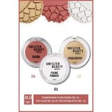Unfilter Beauty Makeup Transparan Fıxın Pudra No:1+Toz Allık No:26+Toz Aydınlatıcı No:12