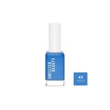 Unfilter Beauty Oje, Mavi No: 43, Uzun Süre Kalıcı, Hızlı Kuruyan, Parlak Bitiş