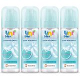 Uni Baby 150 ml x 4 Bebek Kolonyası Nemlendirici Özelliği ile Alerjen İçermeyen Ferahlatıcı