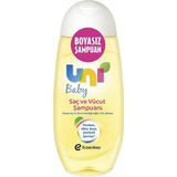 Uni Baby 200 ml Saç ve Vücut Şampuanı Doğal Bileşenler ile Hassas Ciltler İçin Göz Yakmayan