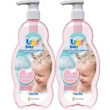 Uni Baby 2x700 ml Kolay Tarama Saç ve Vücut Pompalı Bebek Şampuanı
