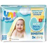 Uni Baby 3x52'li Aktif Sensitive Islak Mendil