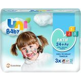 Uni Baby 9 Adet Aktif Bebek Islak Mendil 24+ Ay 3X52 Adet
