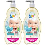 Uni Baby 900ML Klasik Bebek Saç ve Vücut Şampuanı Pompalı Set Hassas Ciltler İçin Göz Yakmayan