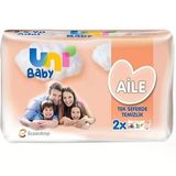 Uni Baby Aile 2x90 Yaprak Plastik Kapaklı Islak Havlu Mendil