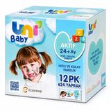 Uni Baby Aktif 12x52 624 Yaprak Islak Havlu Mendil