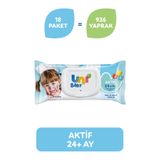 Uni Baby Aktif 18x52 li Islak Mendil