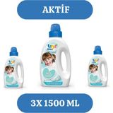 Uni Baby Aktif Bebek Çocuk Sıvı Çamaşır Deterjanı 3x 1500 ml - 1 lt