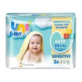 Uni Baby Aktif Sensitive Bebek & Çocuk Islak Mendil 3 x 52 Adet
