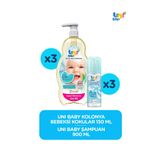Uni Baby Bebek Bakım Seti (Bebeksi Kokular Kolonya 3 * 150 ml + Şampuan 3 * 900ml)