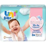 Uni Baby İlk Adım 12 Ay Üstü 3x52 Yaprak Islak Mendil