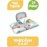Uni Baby Islak Mendil Yenidoğan 24'lü 24 x 40 960 Yaprak