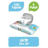 Uni Baby Kapaklı 90x6 Adet 540 Yaprak Islak Havlu