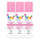 Uni Baby kolay sac tarama spreyi 200ml yeni zor taranan saclara ozel 9 lu set PAKETUNİBABY086
