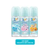 Uni Baby Kolonya Seti 450 ml (Çiçeksi Kokular & Bebeksi Kokular & Tatlı Esintiler)