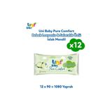 Uni Baby Pure Comfort Bebek Losyonlu & Salatalık Özlü Islak Mendil 12'Li 1080 Yaprak