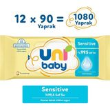 Uni Baby Sensitive Islak Bebek Mendil 12X90 1080 Yaprak