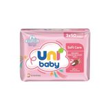 Uni Baby Soft Care Hindistan Cevizi Yağlı Islak Mendil 3x50
