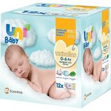 Uni Baby Yenidoğan Bebek Islak Mendil 0-6 Ay 12X40 Adet (4 Adet)
