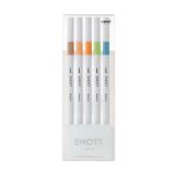 Uni-Ball Akrilik Uçlu Keçeli Kalem Emott 0.4 Mm Fine 5 Renk Doğa PEM-SY/5C.06