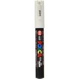 uni-ball markör boyama posca su bazlı poster kalemi 0.7 mm beyaz pc-1m (6 lı paket) - Yok