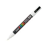Uni-Ball Markör Boyama Posca Su Bazlı Poster Kalemi 0.9-1.3 Mm Beyaz Pc-3M (6 Lı Paket)