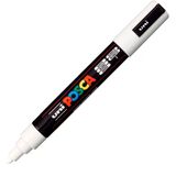 Uni-Ball Markör Boyama Posca Su Bazlı Poster Kalemi 1.8-2.5 Mm Beyaz Pc-5M (6 Lı Paket)
