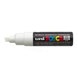 Uni-Ball Pc-8K Uni Posca Su Bazlı Poster Markör Boyama Kalemi 8.0 Mm Beyaz (6 Lı Kutu)