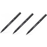 Uni-Ball Pin Fine Line Akrilik Uçlu Teknik Çizim Kalemi 0.3 mm Siyah 3'lü