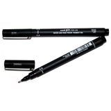 uni-ball pın06-200 teknik çizim kalemi akrilik uçlu fine line pin 0.6 mm siyah (12 li kutu) - Yok
