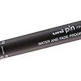uni-ball PIN200 teknik ince uçlu keçeli kalem, siyah, 0,2 mm