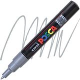 Uni-Ball Posca 0.7 Su Bazlı Poster Markör Kalem Gümüş pc-1m (6 Lı Paket)