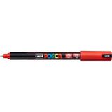 uni-ball posca 0.7 su bazlı poster markör kalem kırmızı pc-1mr (6 lıı paket) - Yok