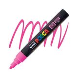 uni-ball posca 1.8-2.5 su bazlı poster boyama kalemi markörü fosforlu pembe n pc-5m (6 lı paket) - Yok