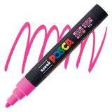 Uni-Ball Posca 1.8-2.5 Su Bazlı Poster Boyama Kalemi Markörü Fosforlu Pembe N Pc-5M (6 Lı Paket)